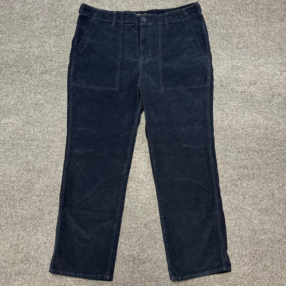 Madewell Women's Slim Straight Utility Pant in Corduroy Flap Pocket Loose Fit 31
